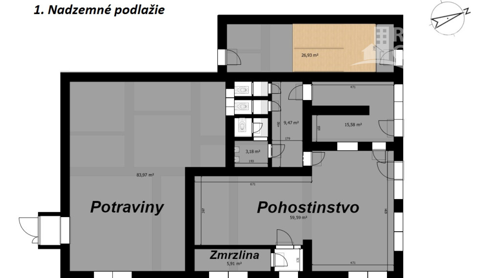 Polyfunkčný objekt v Hrnčiarskych Zalužanoch