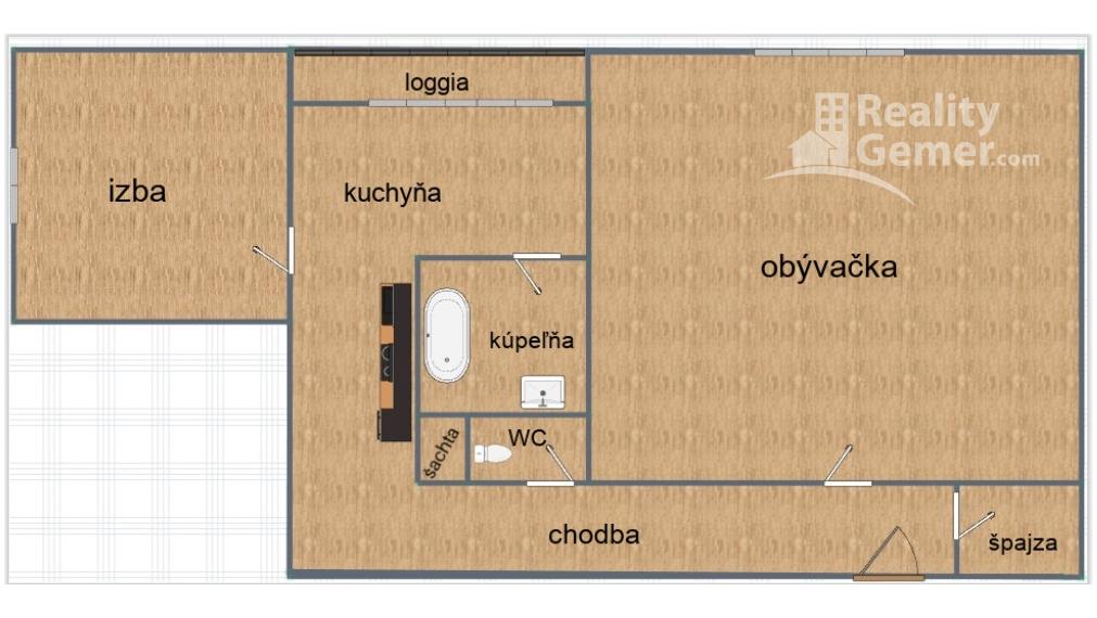 2 IZBOVÝ BYT K REKONŠTRUKCII  V CENTRE -  VYHĽADÁVANÁ LOKALITA