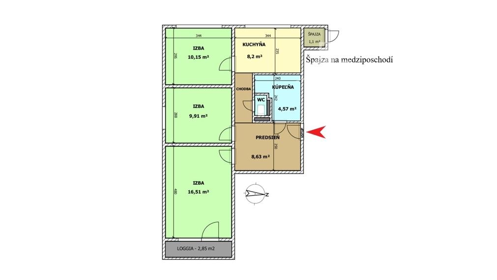 3 izbový byt ul. Dobšinského - Rimavská Sobota