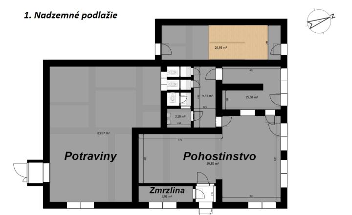 Polyfunkčný objekt v Hrnčiarskych Zalužanoch - fotografia 1